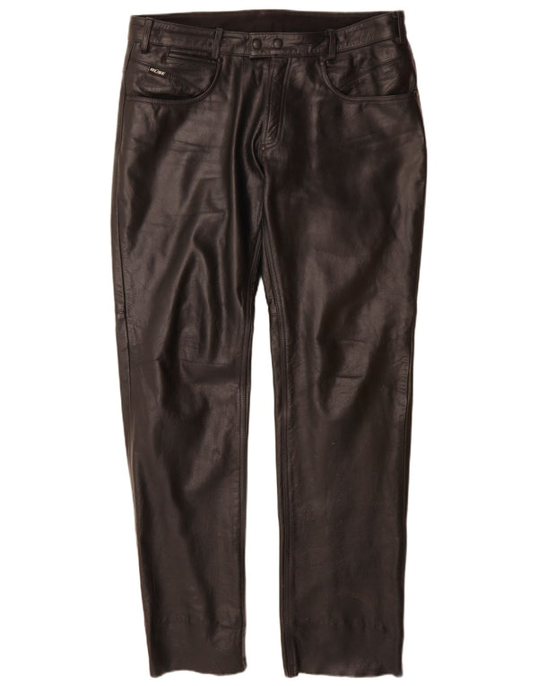 Buse Mens Moto Racer Δερμάτινο Παντελόνι UK 44 XL W32 L35 Μαύρο Δερμάτινο