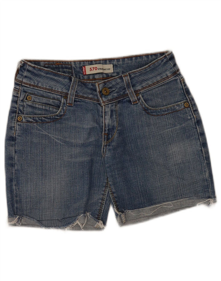 Γυναικείο Σορτς Levi's 570 Τζιν W26 Μικρό Μπλε Βαμβακερό