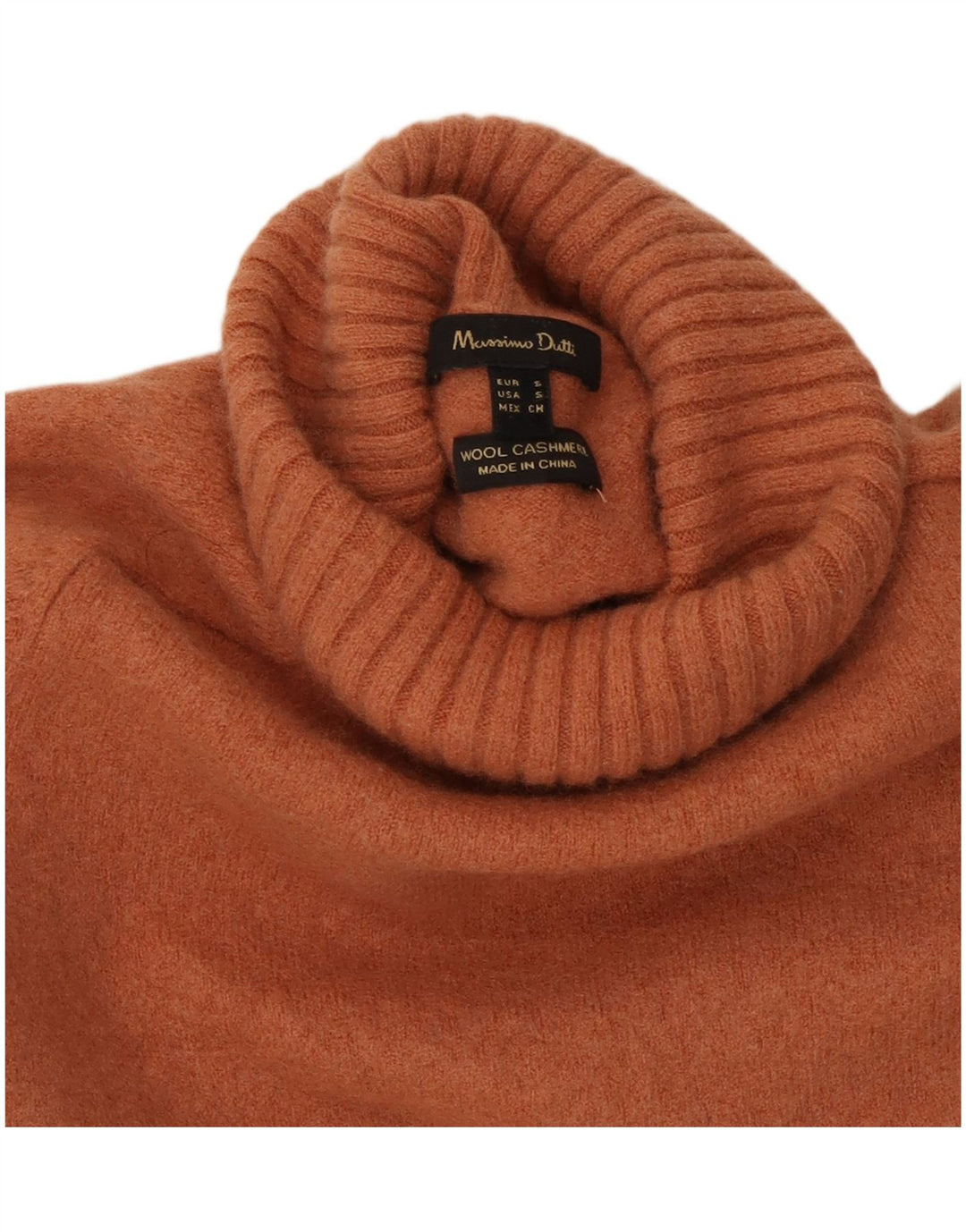 Massimo Dutti Girls Roll Neck Jumper πουλόβερ 7-8 ετών Μικρό καφέ μαλλί