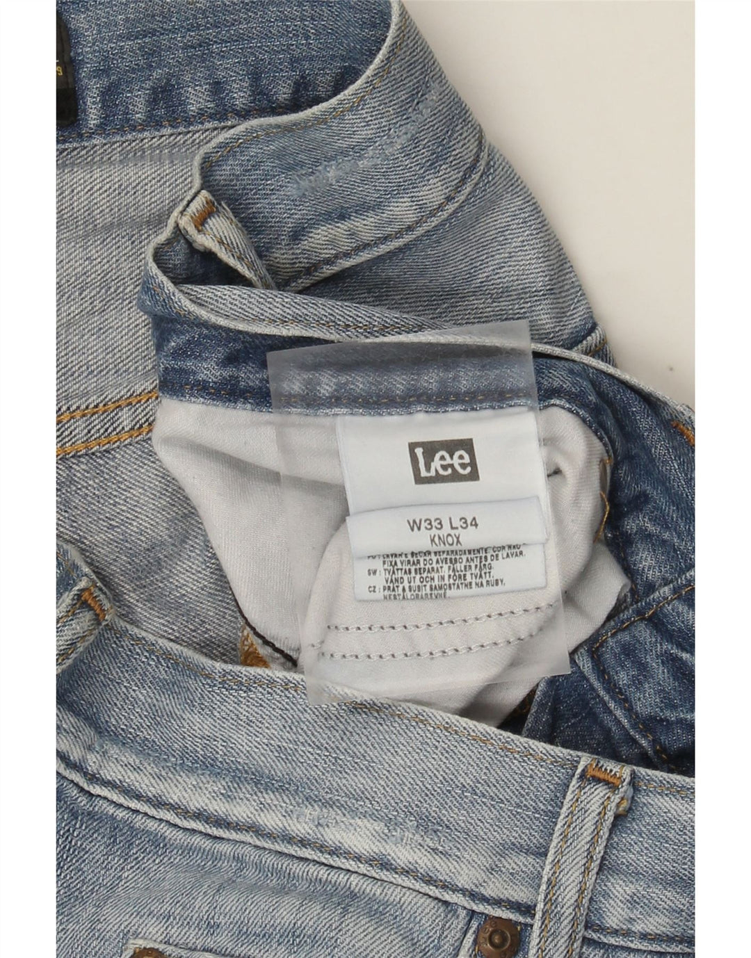 Lee Mens Knox Straight Jeans W33 L34 Μπλε βαμβακερό