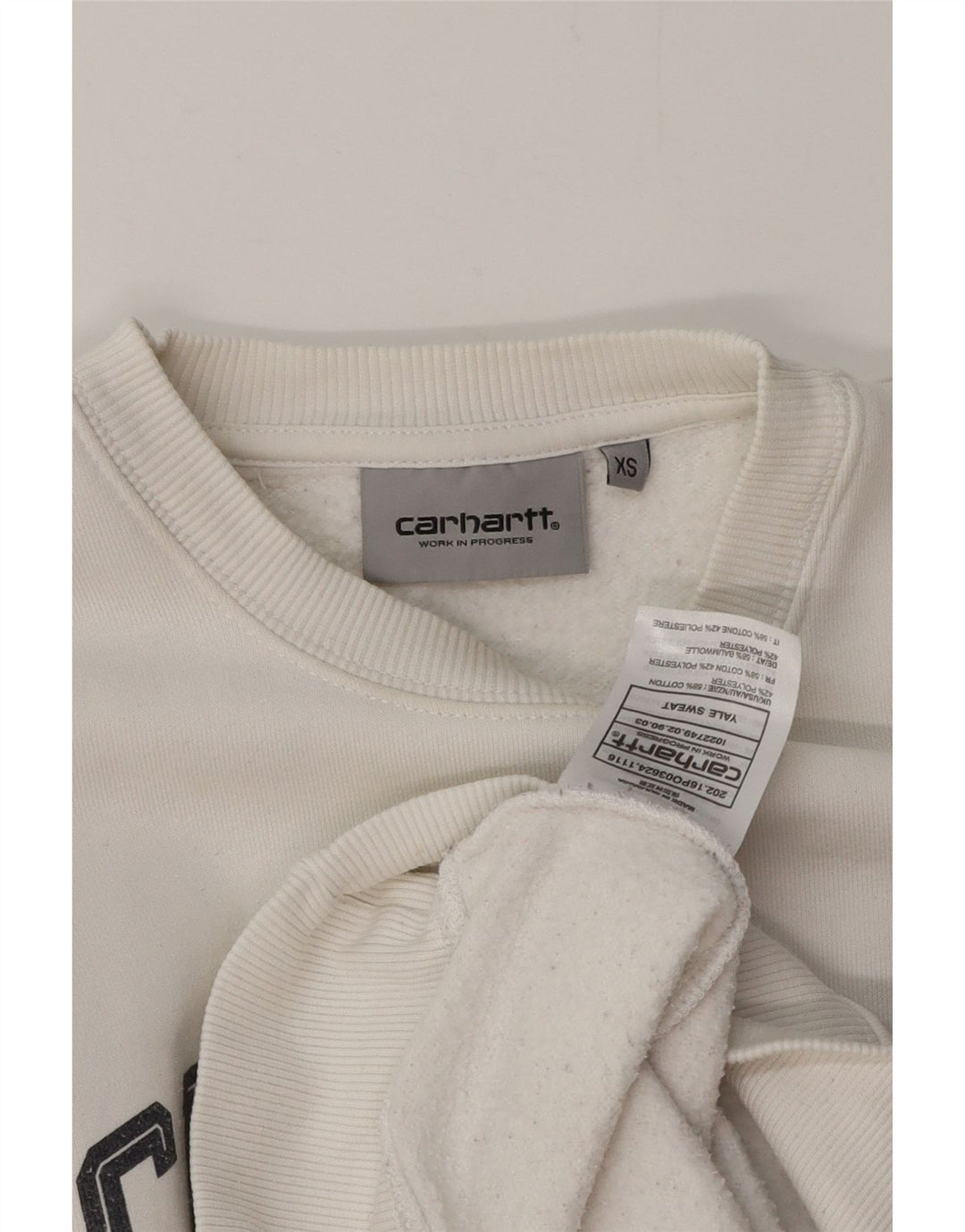 CARHARTT Ανδρικό γραφικό φούτερ Jumper XS Λευκό βαμβακερό