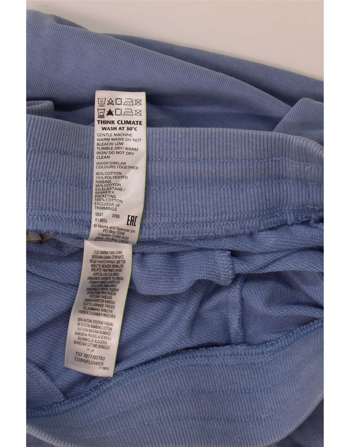 Marks & Spencer Γυναικεία φόρμα παντελόνι Joggers UK 12 μεσαίο μπλε βαμβακερό