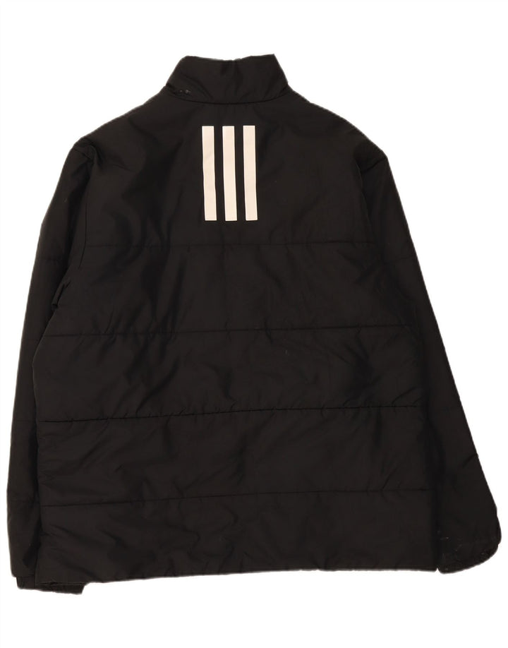 Ανδρικό μπουφάν με επένδυση Adidas UK 42 XL μαύρο πολυεστέρα