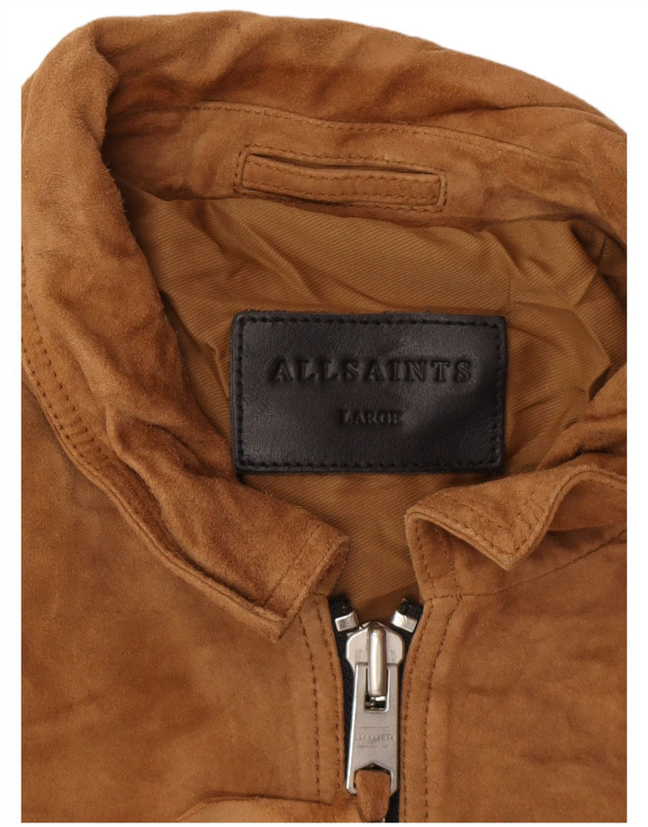 ALL SAINTS Ανδρικό Suede Jacket UK 40 Large Brown Δερμάτινο