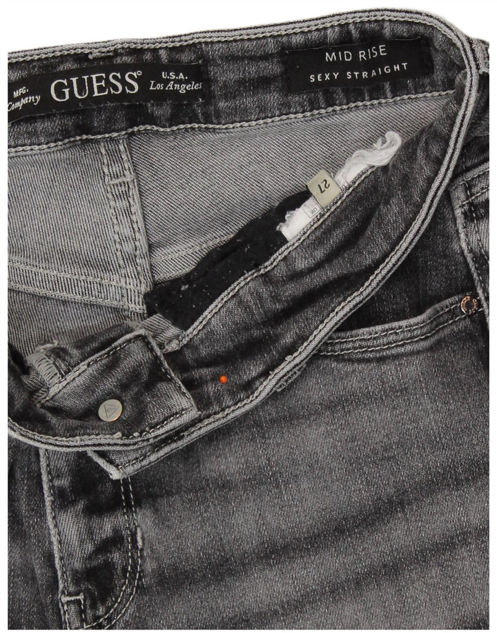 GUESS Γυναικείο ίσιο ψηλόμεσο τζιν W27 L30 Γκρι