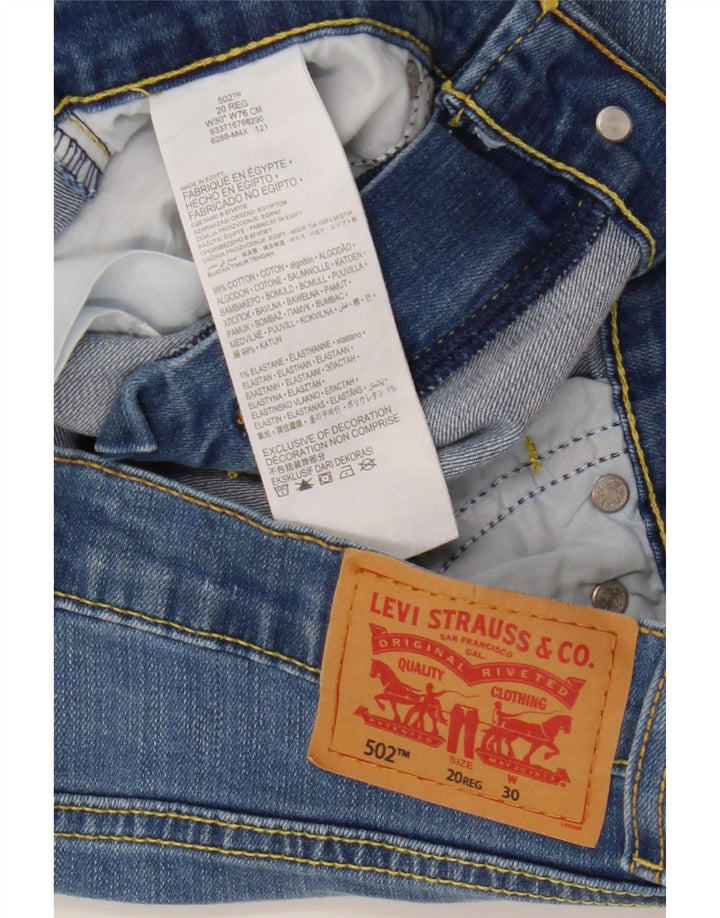 Levi's Boys 502 Regular Taper τζιν σορτς 15-16 ετών W30 Μπλε βαμβακερό