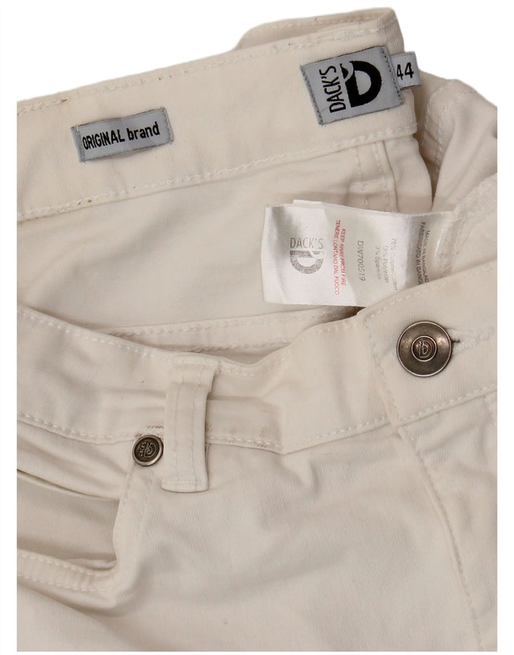 DACK'S Γυναικείο Slim Jeans IT 44 Medium W32 L28 Λευκό βαμβακερό