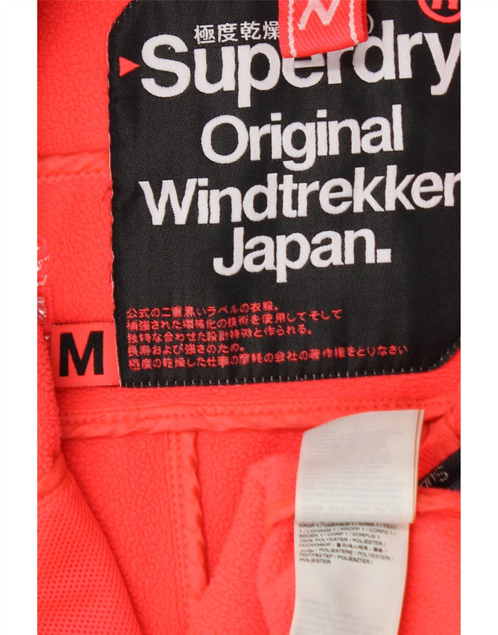 SUPERDRY Womens Windtrekker Windbreaker Jacket UK 14 Medium Blue Polyester