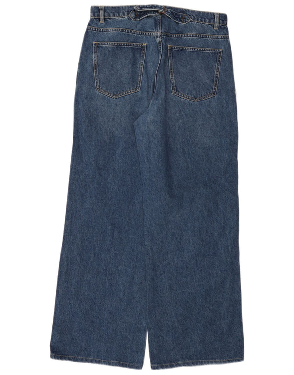 Massimo Dutti Γυναικείο φαρδύ τζιν EU 40 Medium W30 L30 Μπλε βαμβακερό