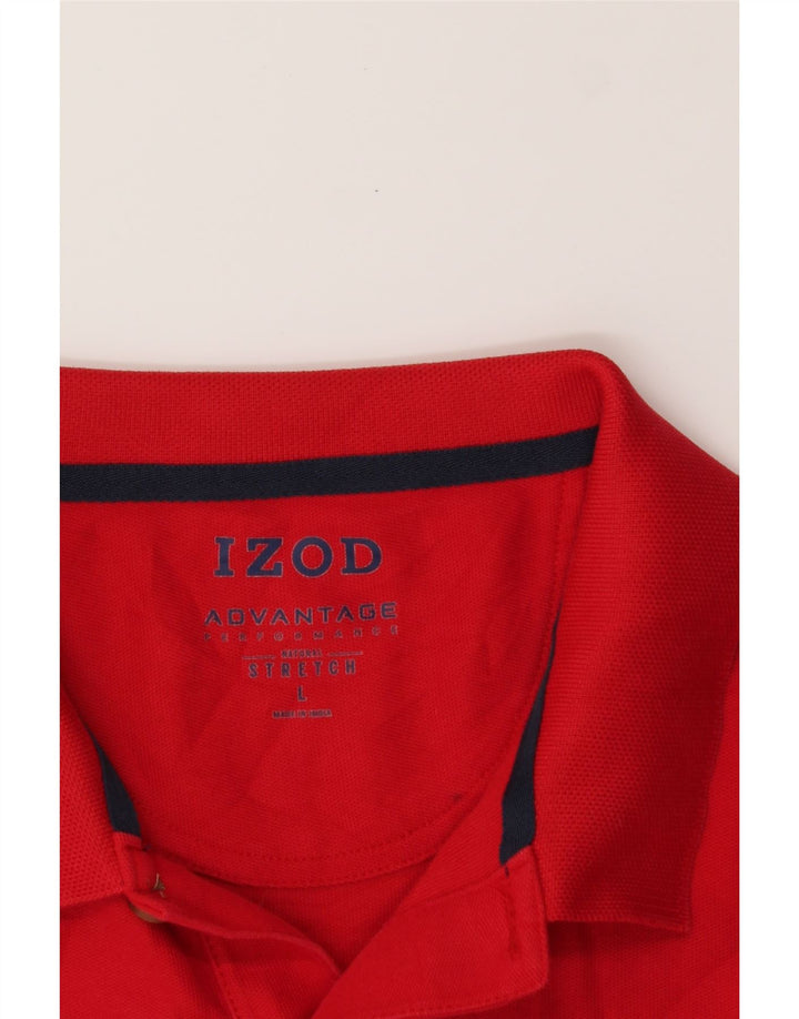 IZOD Mens Polo Shirt Large Red Cotton Vintage Izod and Second-Hand Izod from Messina Hembry 