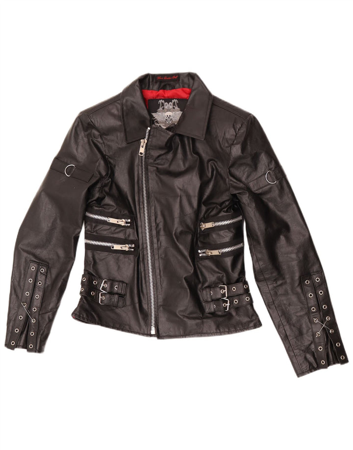 Hard Leather Stuff Γυναικείο Δερμάτινο Biker Jacket UK 14 Large Black Leather