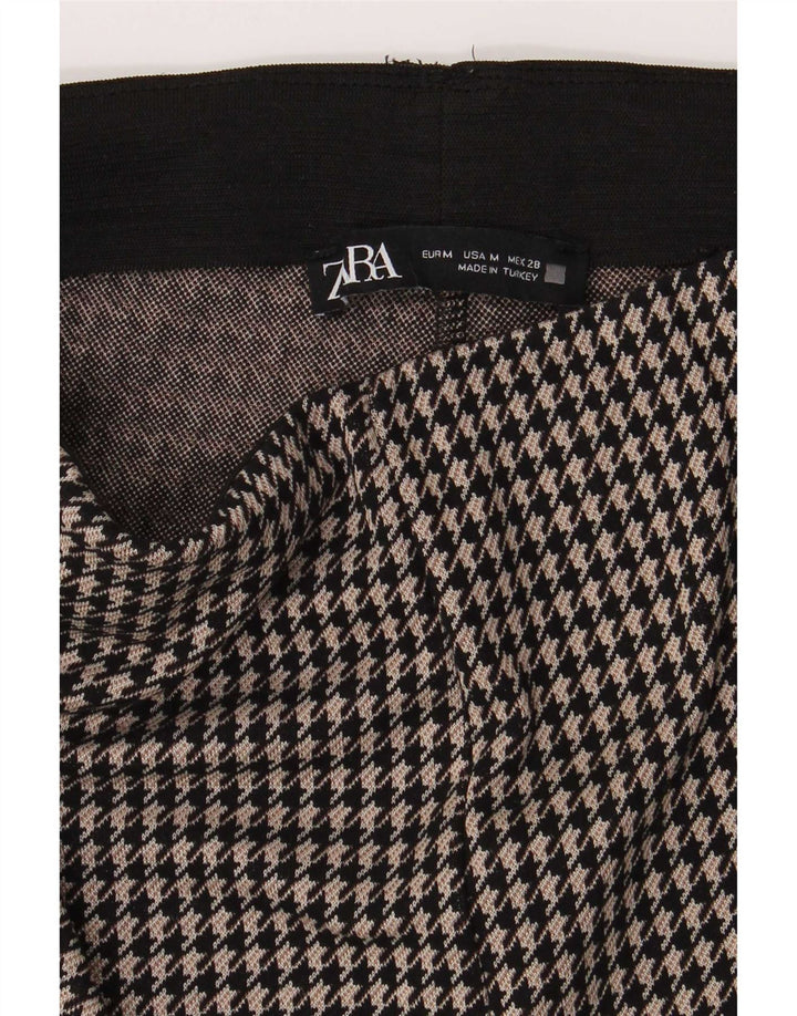 Zara Γυναικεία Κολάν UK 14 Medium Black Houndstooth