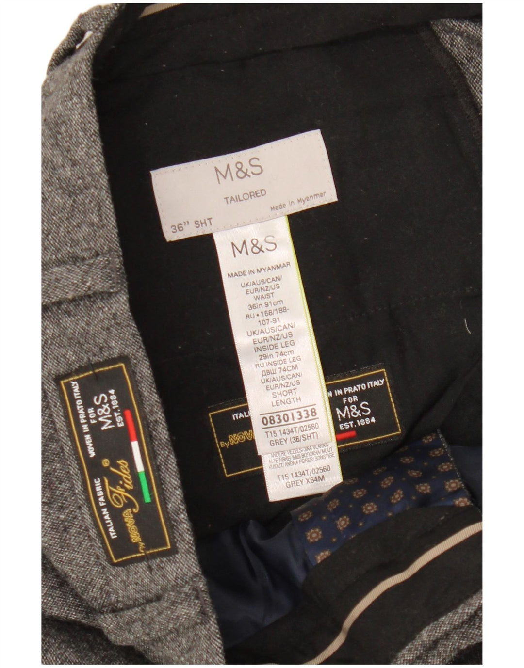 Marks & Spencer Ανδρικό ίσιο παντελόνι W36 L29 σε γκρι φλιτζάνι