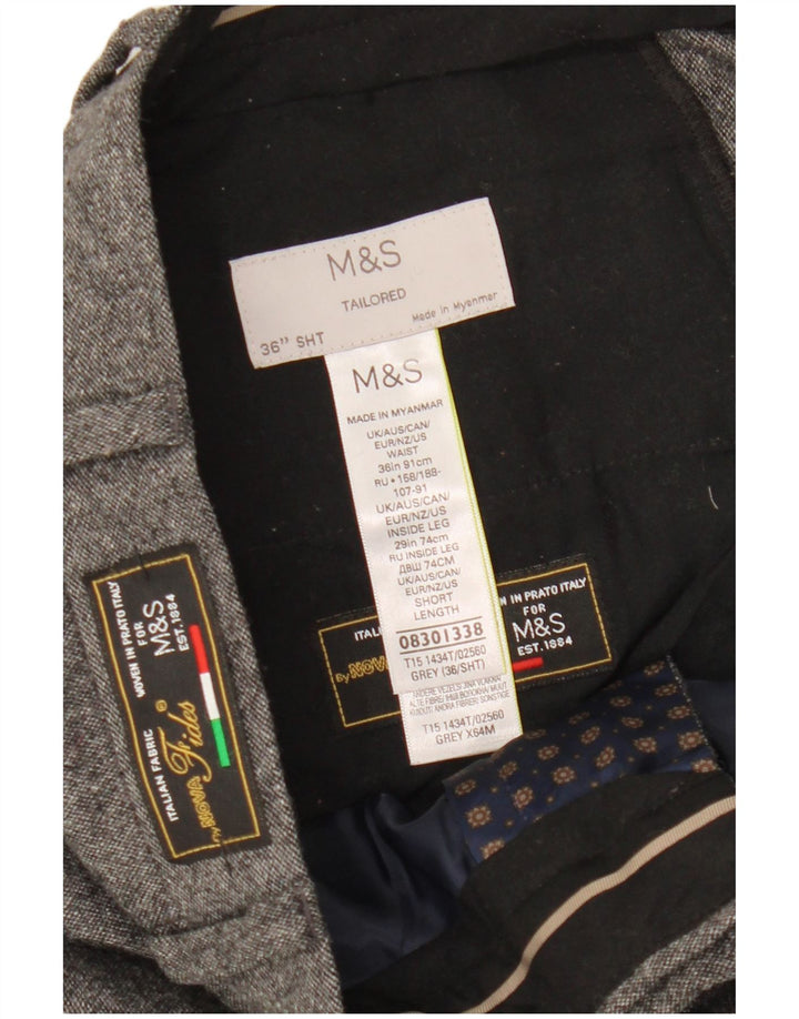 Marks & Spencer Ανδρικό ίσιο παντελόνι W36 L29 σε γκρι φλιτζάνι