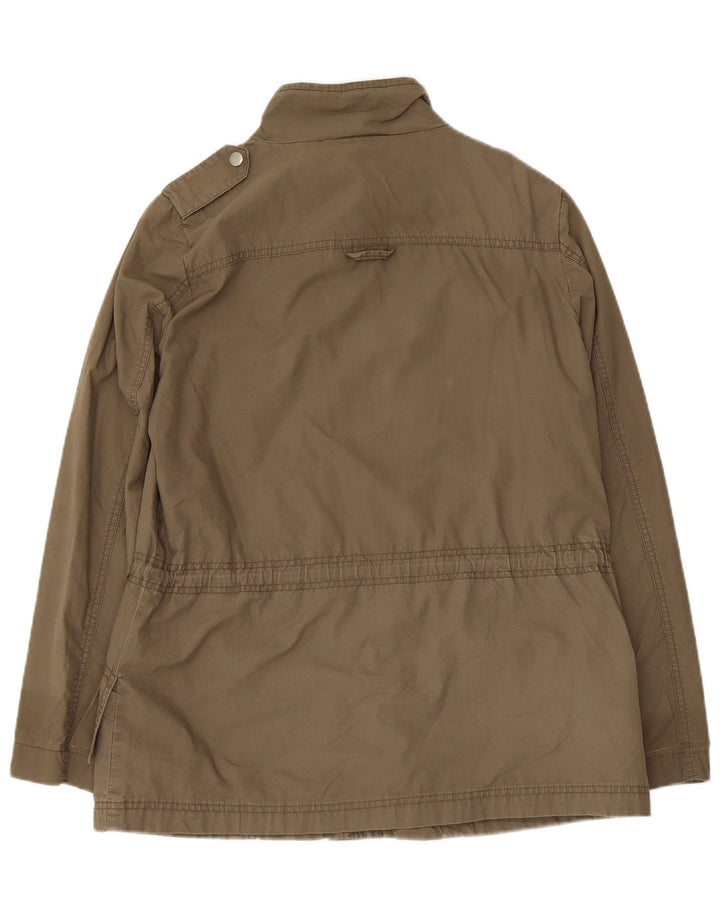 Zara Γυναικείο Military Jacket UK 14 Medium Khaki Cotton