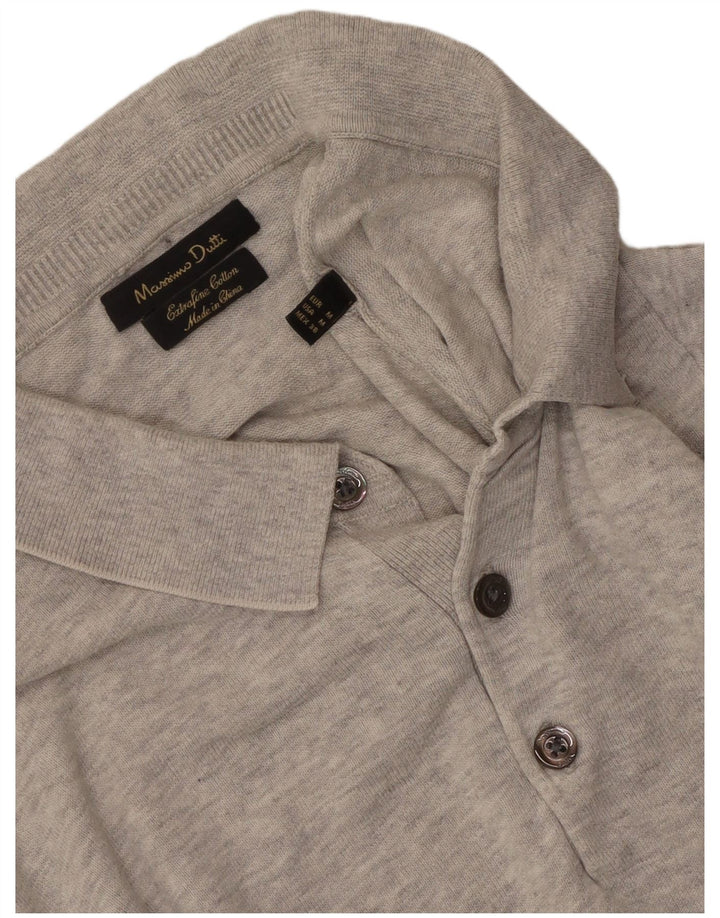 Ανδρικό μπλουζάκι πόλο Massimo Dutti με μεσαίο γκρι φλιτζάνι