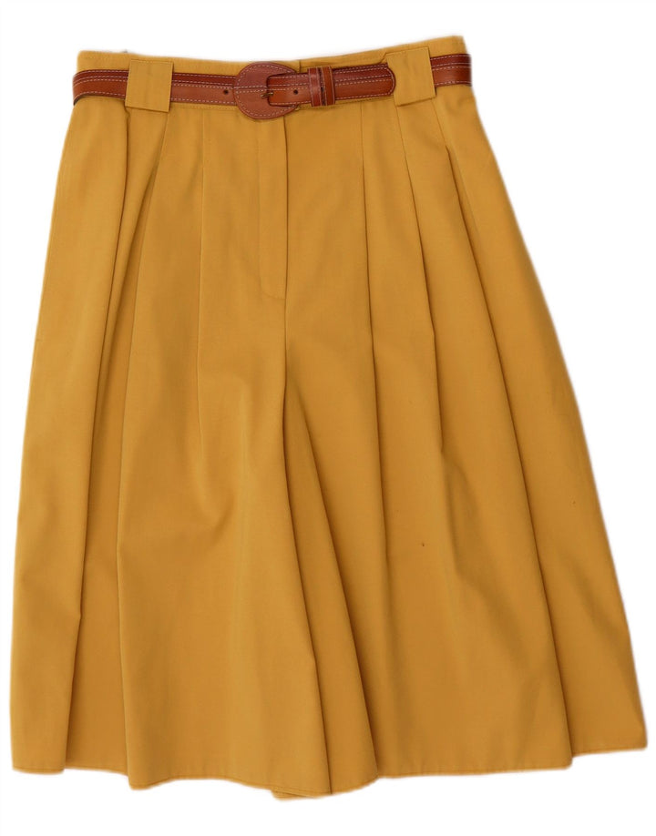 Vintage γυναικεία σορτς βερμούδα UK 16 μεγάλα W30 κίτρινο πολυεστέρα