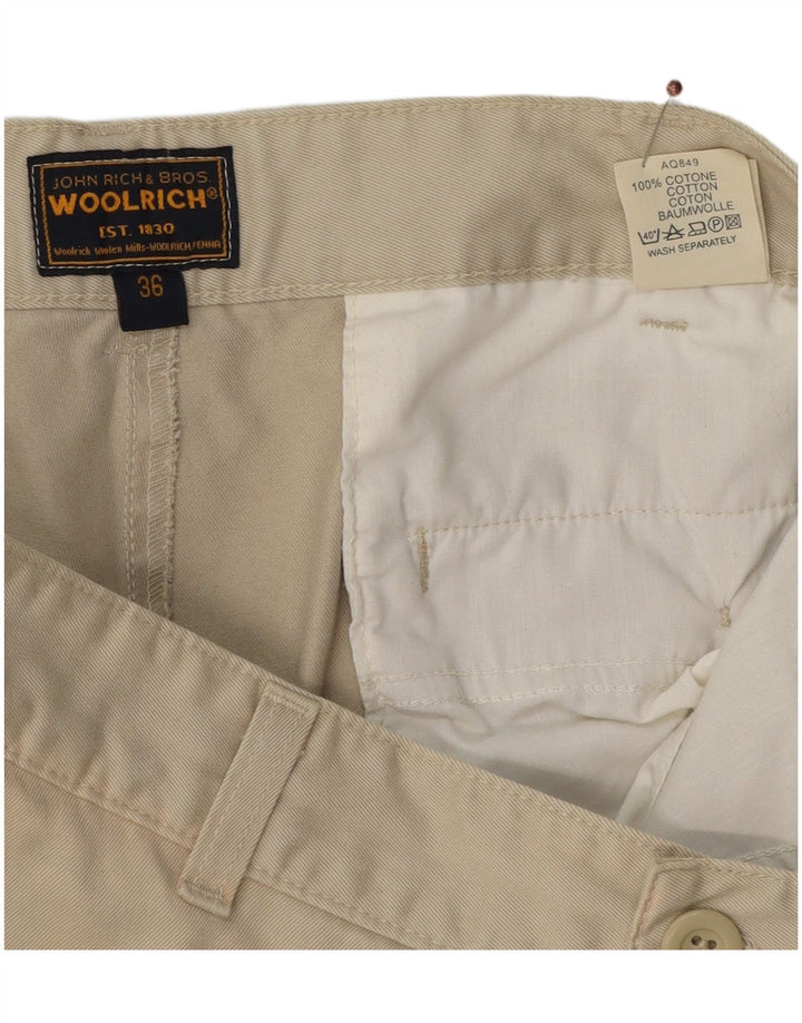 Woolrich Ανδρικό ίσιο παντελόνι Chino W36 L29 Μπεζ βαμβακερό
