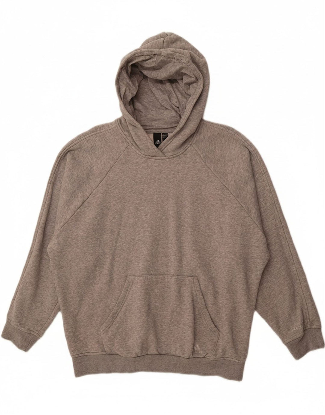 ADIDAS Mens Loose Fit Hoodie Jumper Medium Grey Polyester