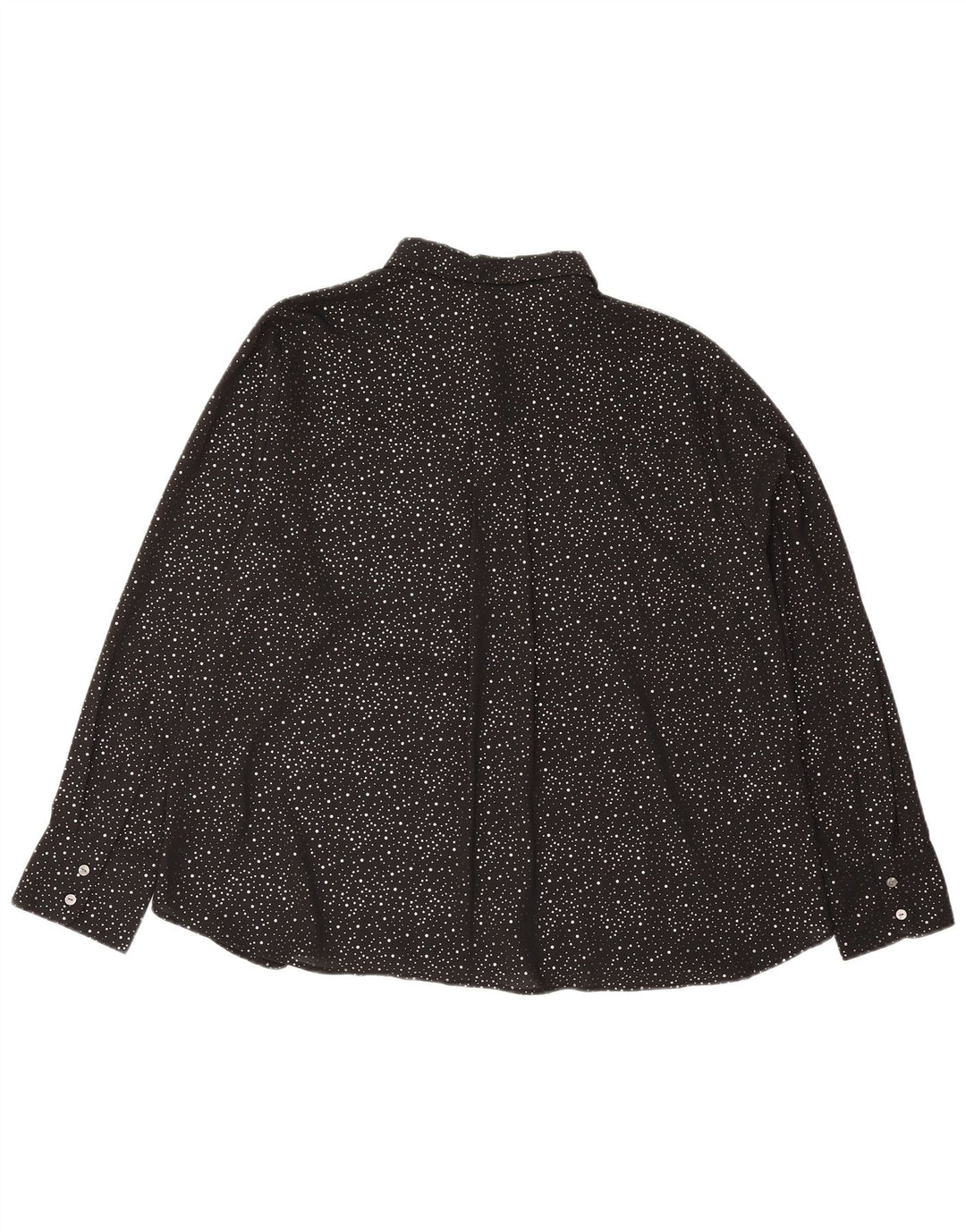 Marks & Spencer Γυναικείο πουκάμισο Oversized Μπλούζα UK 18 XL Black Spotted