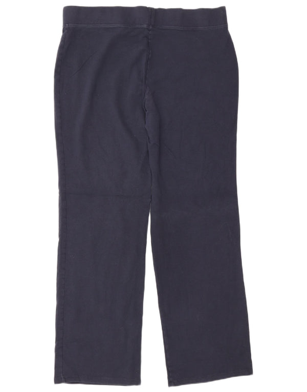 Marks & Spencer Γυναικεία φόρμα παντελόνια UK 16 Large Navy Blue από βαμβάκι