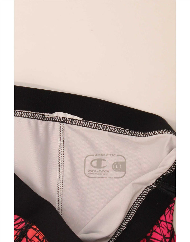 Champion Womens Abstract Pattern Κολάν Capri UK 16 Large Pink