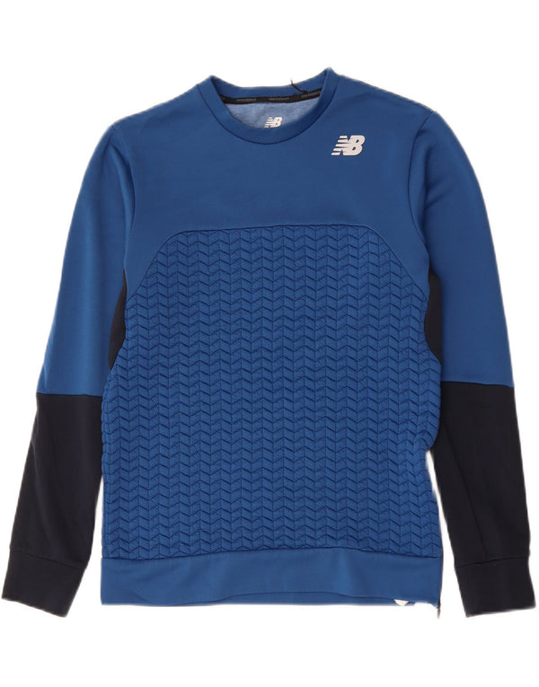 NEW BALANCE Ανδρικό φούτερ Jumper Small Blue Colourblock Polyester