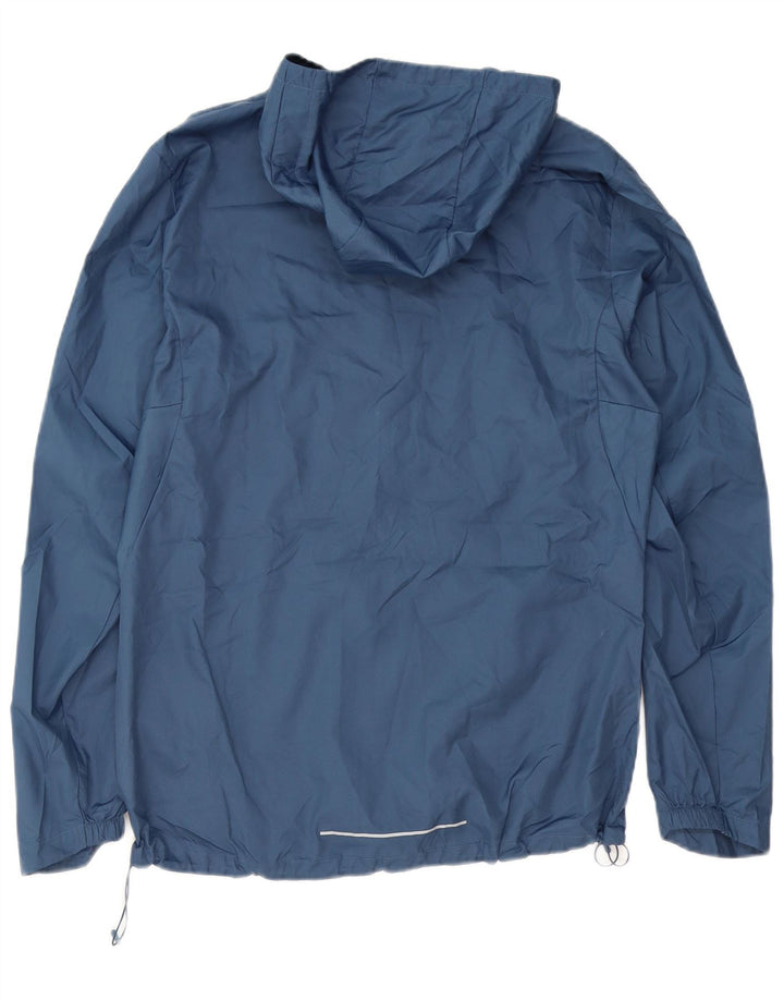 Adidas Ανδρικό μπουφάν βροχής με κουκούλα UK 38 Medium Navy Blue Polyester