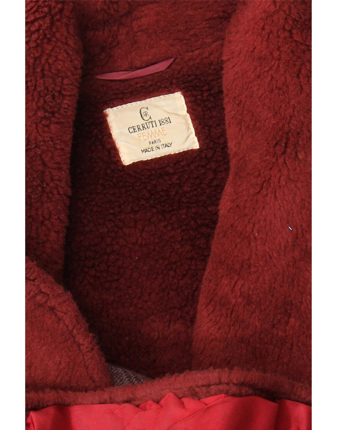 Cerruti 1881 Γυναικείο Πανωφόρι UK 14 Medium Burgundy Check