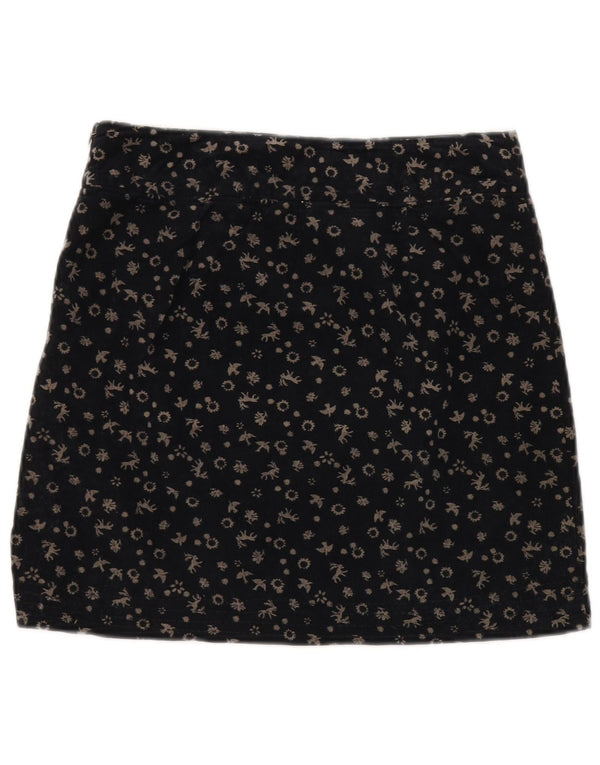 White Stuff Γυναικεία κοτλέ φούστα Ηνωμένου Βασιλείου 8 Small W30 Navy Blue με στίγματα