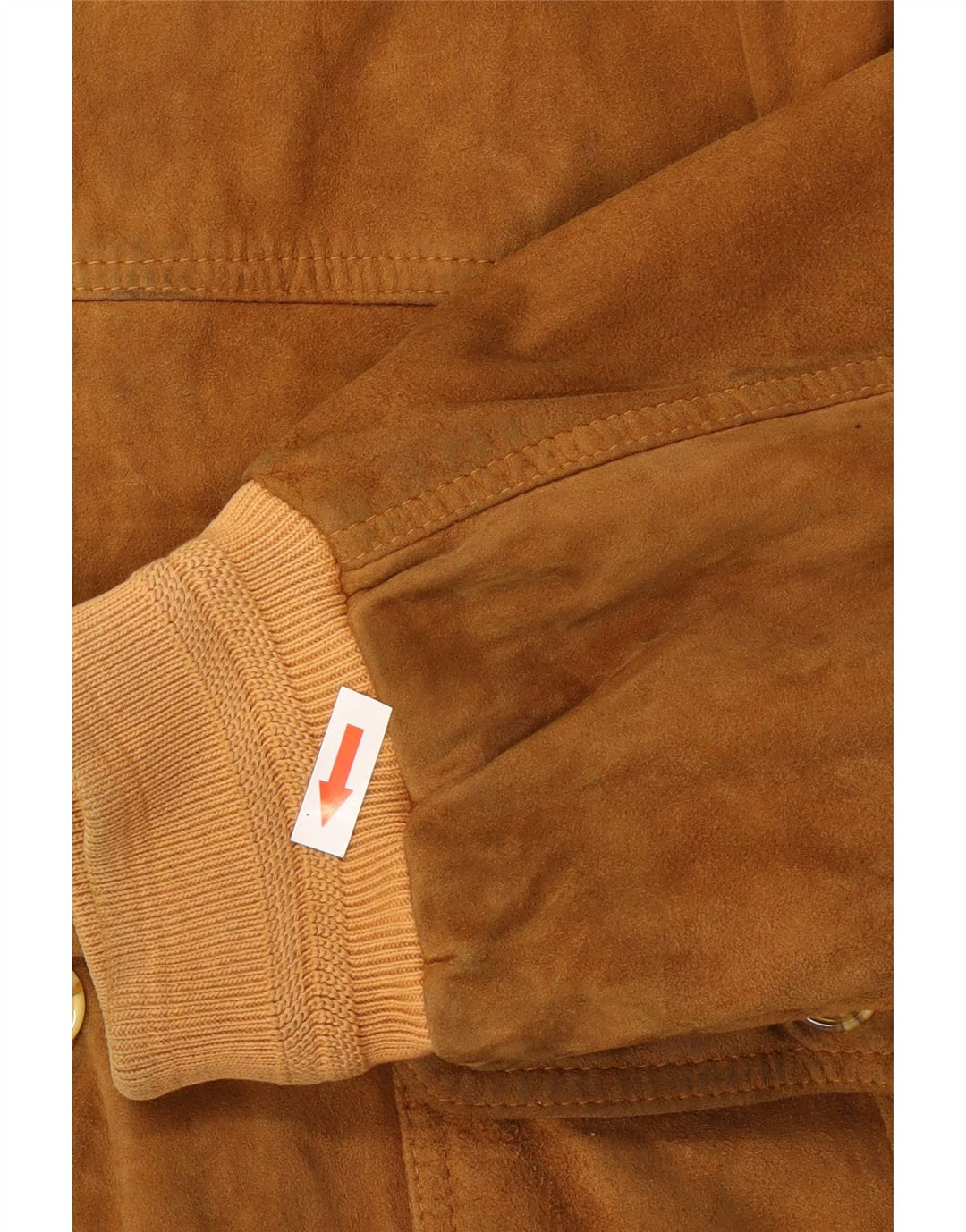 Vintage Ανδρικό Suede Bomber Jacket UK 42 XL Beige Leather