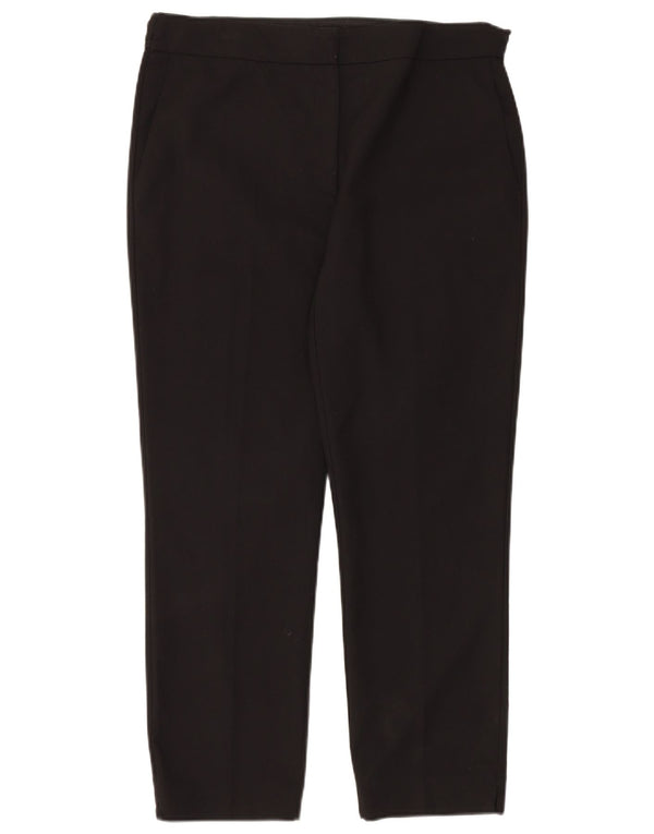 Zara γυναικείο ψηλόμεσο ίσιο παντελόνι Chino 2XL W34 L28 μαύρο βαμβακερό