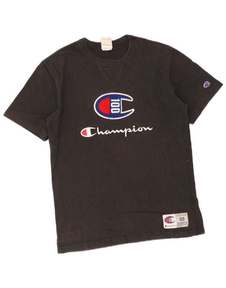 Ανδρικό γραφικό T-Shirt Champion Top Μεσαίο μαύρο βαμβακερό