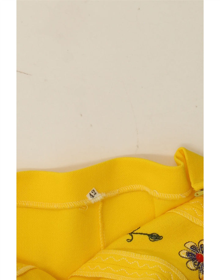 Vintage γυναικείο φόρεμα IT 42 Medium Yellow Floral