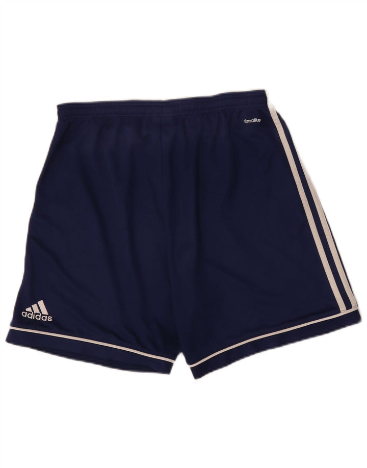 Ανδρικό αθλητικό σορτς Adidas Climalite από μεσαίο μπλε ναυτικό πολυεστέρα