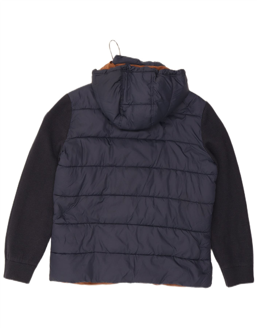 Ανδρικό μπουφάν Fynch Hatton με κουκούλα UK 38 Medium Navy Blue Colorblock