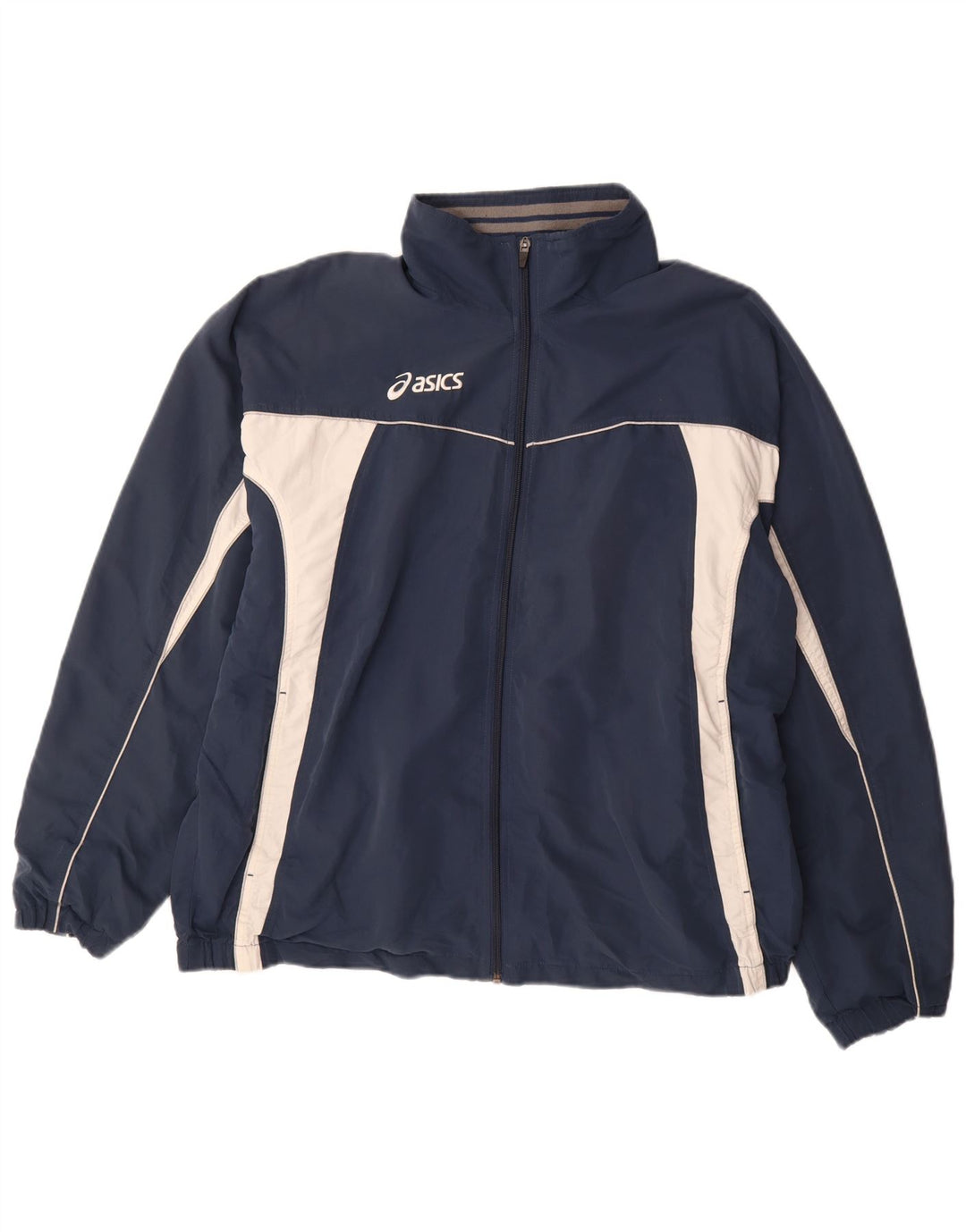 Ανδρική φόρμα ASICS Top Jacket XL Navy Blue Colorblock Polyester