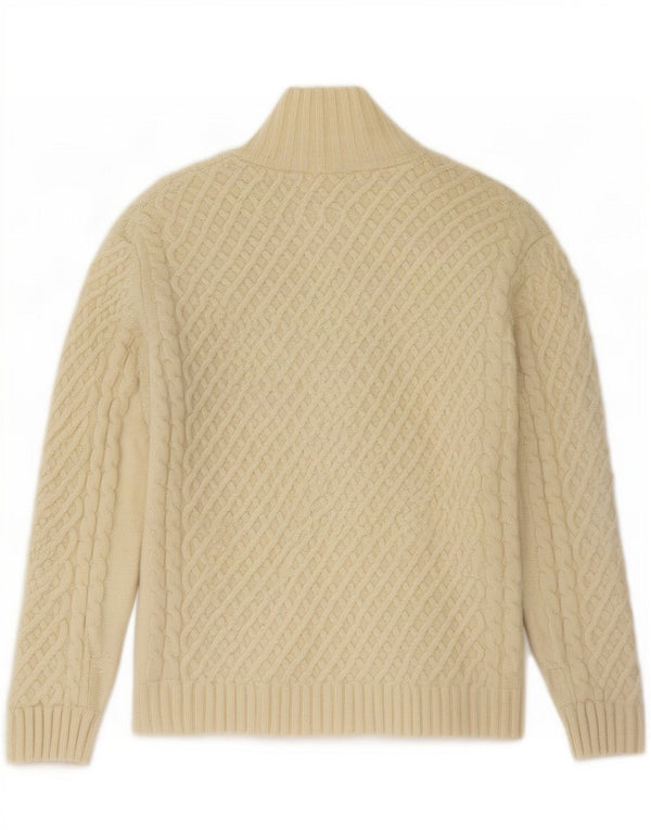 Γυναικείο πουλόβερ Cardigan Carraig Donn UK 10 Small Off White Νέο μαλλί