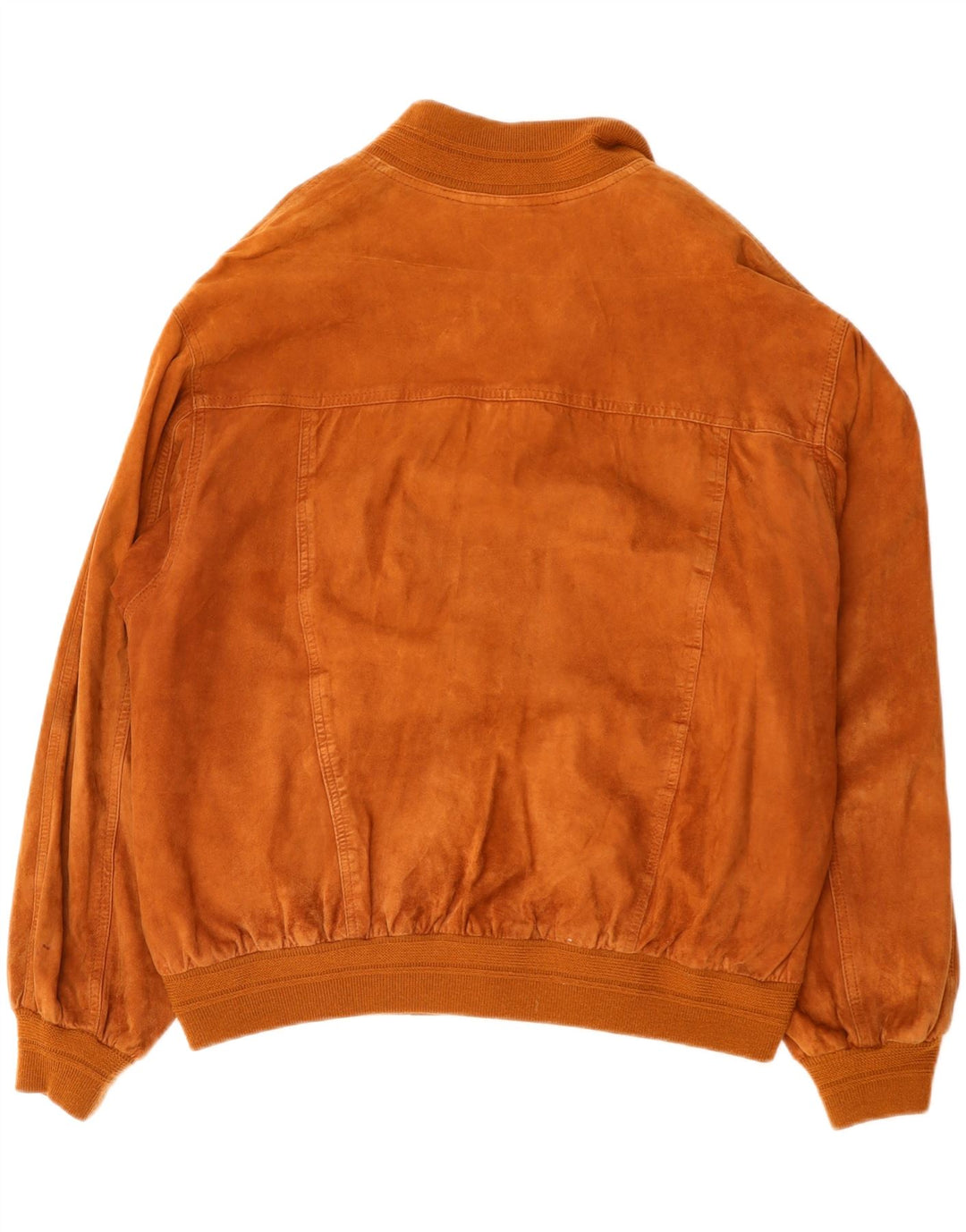 Vintage Ανδρικό Suede Bomber Jacket IT 52 XL Καφέ Δερμάτινο