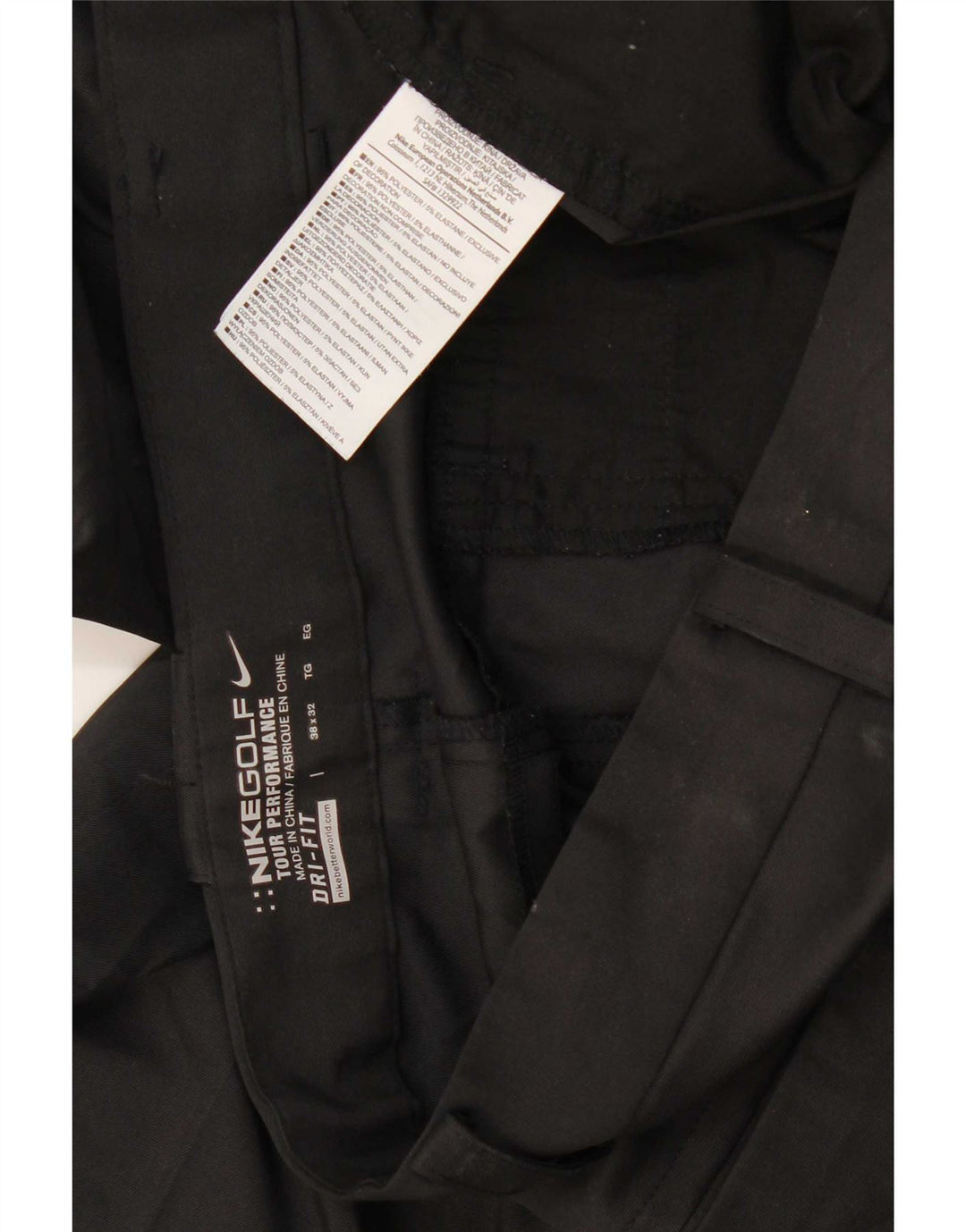 Ανδρικό ίσιο καθημερινό παντελόνι Nike Dri Fit W38 L32 μαύρο πολυεστέρα