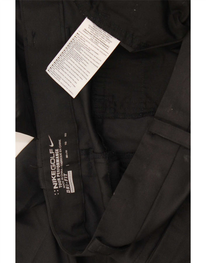 Ανδρικό ίσιο καθημερινό παντελόνι Nike Dri Fit W38 L32 μαύρο πολυεστέρα
