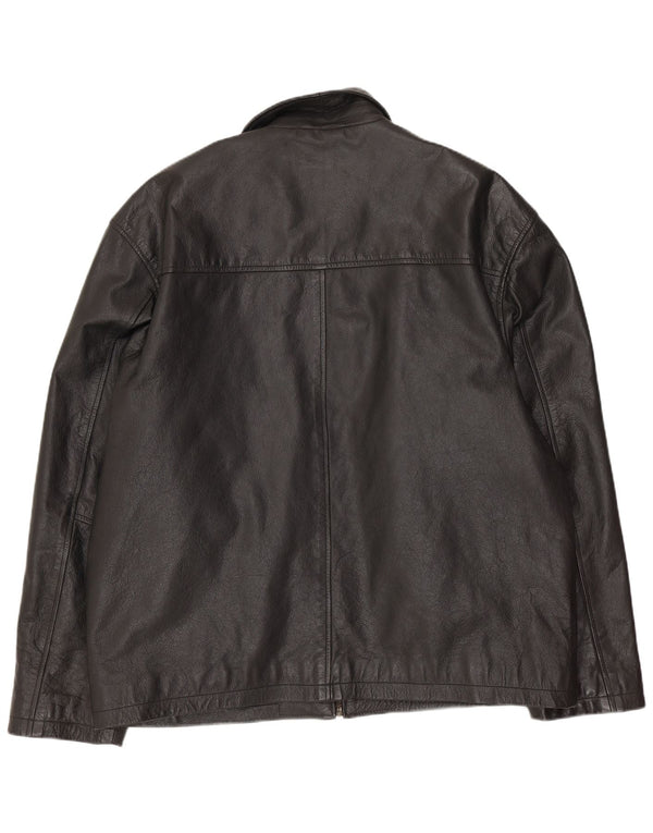 Vintage Ανδρικό Δερμάτινο Μπουφάν UK 42 XL Μαύρο Δερμάτινο