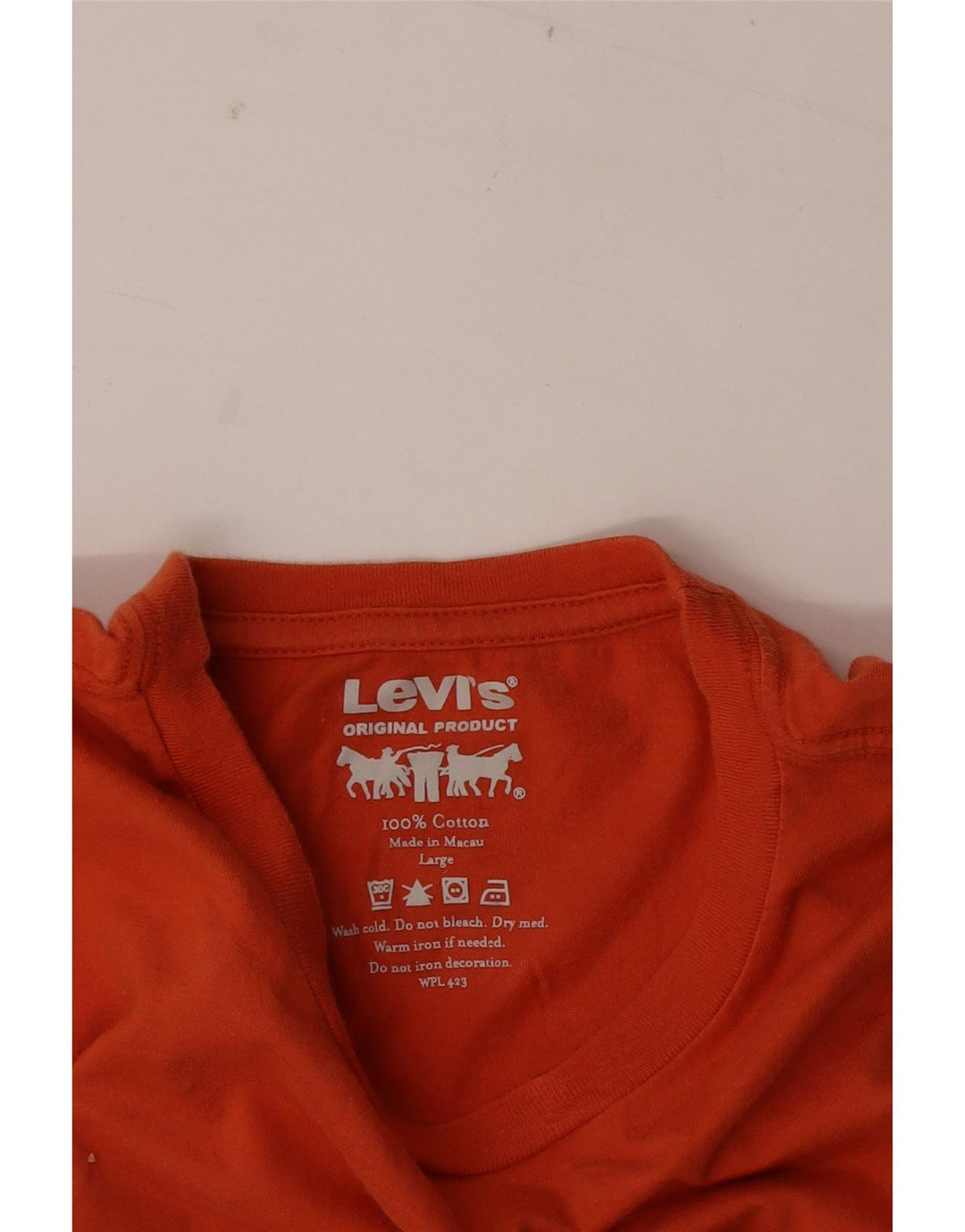 Ανδρικό γραφικό T-Shirt Levi's Top μεγάλο πορτοκαλί βαμβακερό