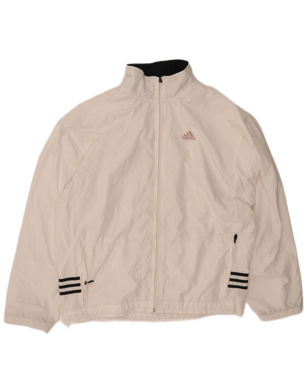Γυναικεία αθλητική φόρμα ADIDAS Top Jacket UK 24 4XL Λευκός Πολυεστέρας