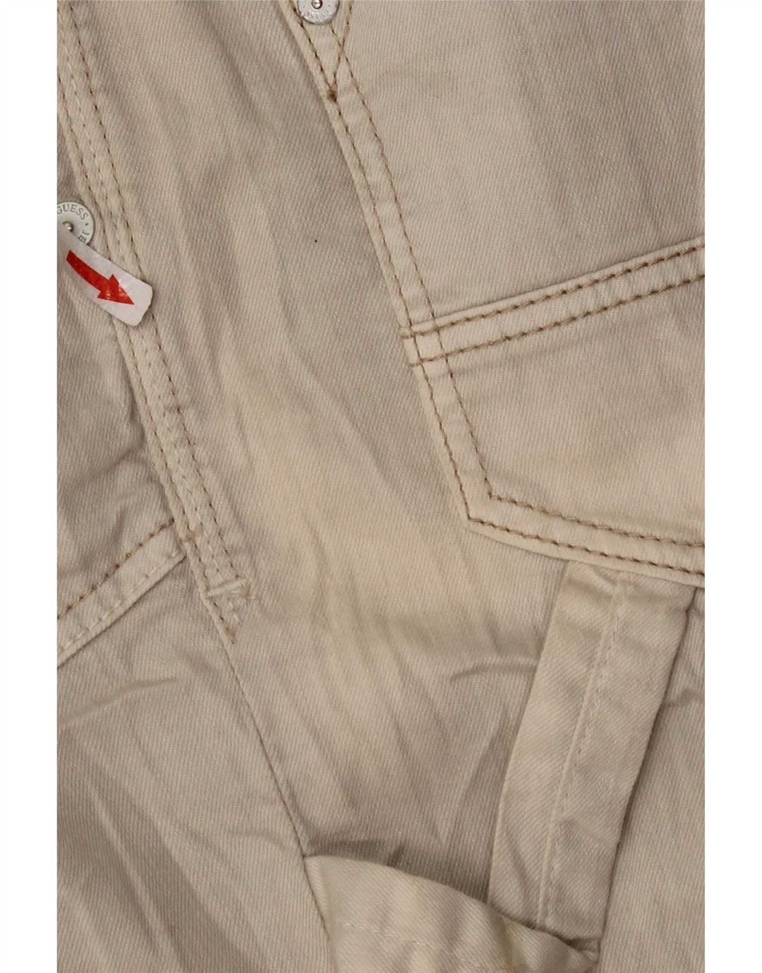 Guess Γυναικεία Τζιν Φούστα Cargo W28 Βαμβακερό μεσαίο μπεζ