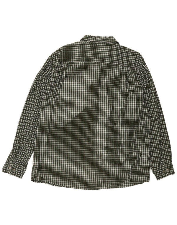 Ανδρικό φανελένιο πουκάμισο Wrangler XL Green Check