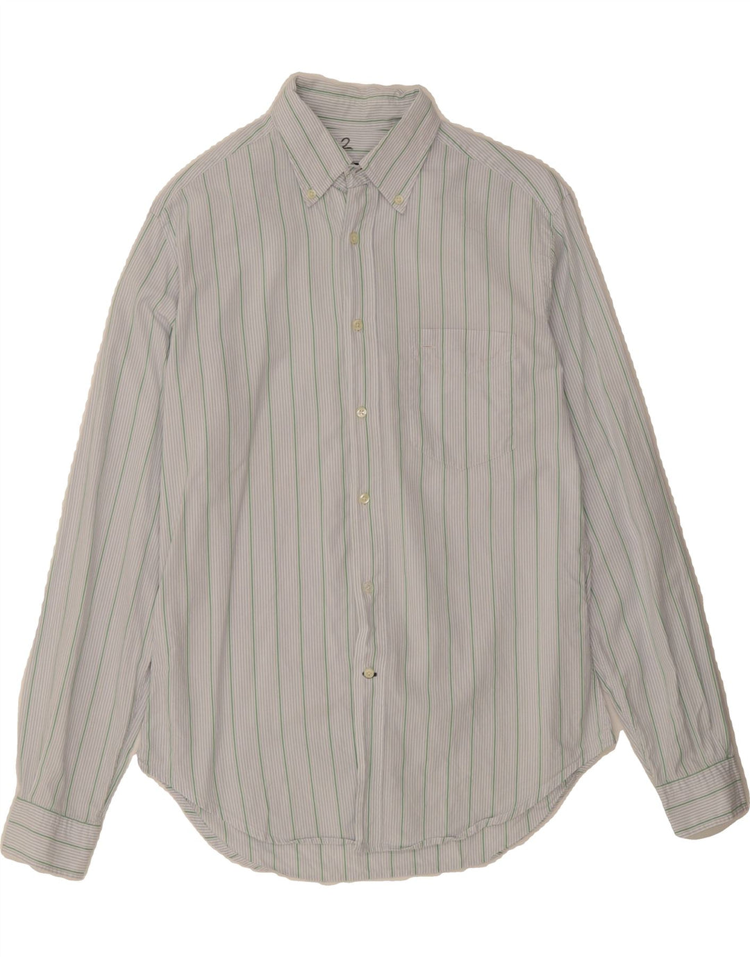 MASSIMO DUTTI Mens Shirt Size 40 Medium Blue Striped Cotton Vintage Massimo Dutti and Second-Hand Massimo Dutti from Messina Hembry 