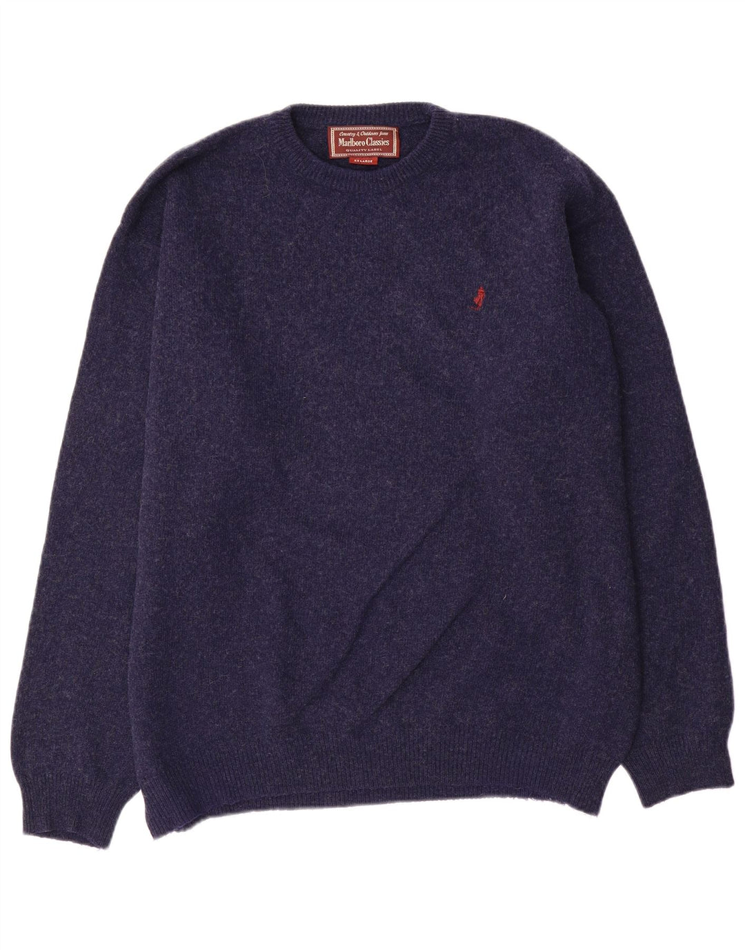 Ανδρικό πουλόβερ Marlboro Classics Crew Neck Jumper 2XL Navy Blue Wool