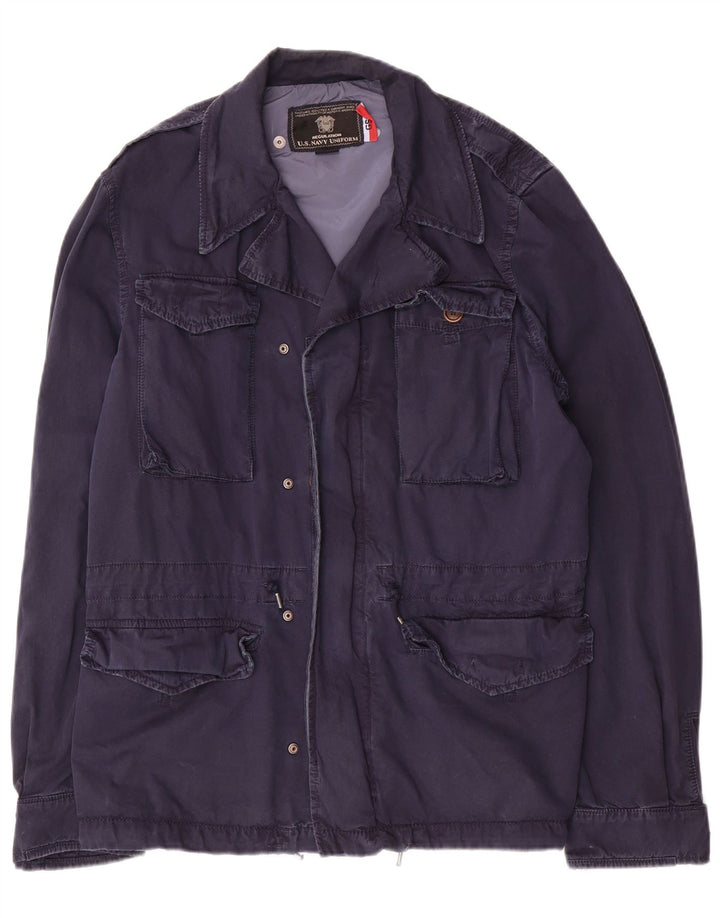 Vintage Ανδρικό Utility Jacket UK 42 XL Navy Blue Nylon