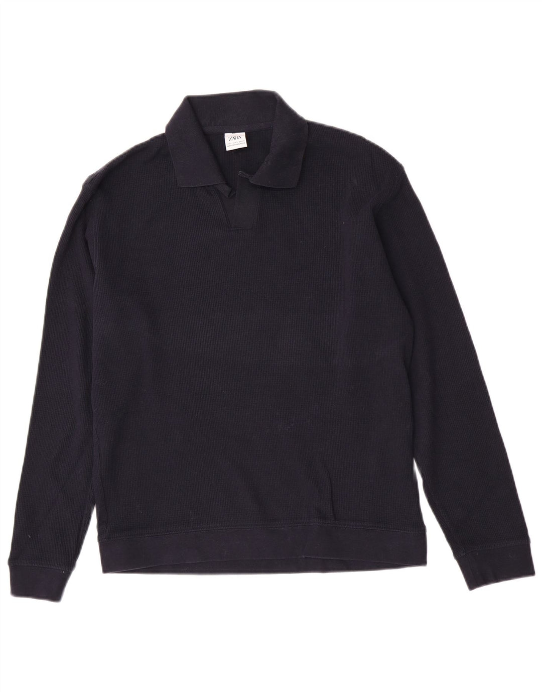 Zara Ανδρικό πουλόβερ Polo Neck Jumper Μικρό Navy Blue
